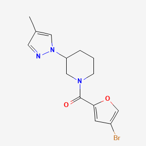 (4-Bromofuran-2-yl)-[3-(4-methylpyrazol-1-yl)piperidin-1-yl]methanone