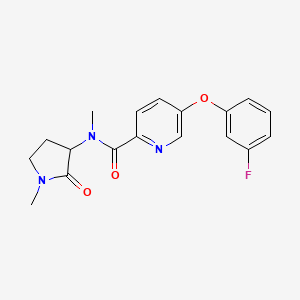 5-(3-fluorophenoxy)-N-methyl-N-(1-methyl-2-oxopyrrolidin-3-yl)pyridine-2-carboxamide