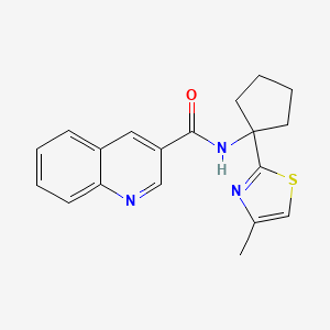 N-[1-(4-methyl-1,3-thiazol-2-yl)cyclopentyl]quinoline-3-carboxamide