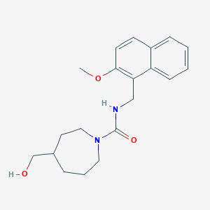 4-(hydroxymethyl)-N-[(2-methoxynaphthalen-1-yl)methyl]azepane-1-carboxamide