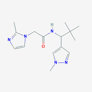 N-[2,2-dimethyl-1-(1-methylpyrazol-4-yl)propyl]-2-(2-methylimidazol-1-yl)acetamide