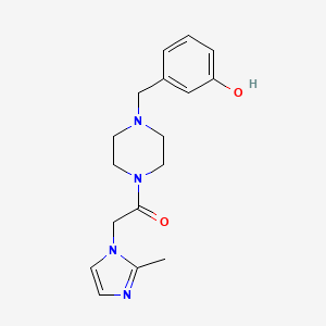 1-[4-[(3-Hydroxyphenyl)methyl]piperazin-1-yl]-2-(2-methylimidazol-1-yl)ethanone