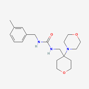 1-[(3-Methylphenyl)methyl]-3-[(4-morpholin-4-yloxan-4-yl)methyl]urea