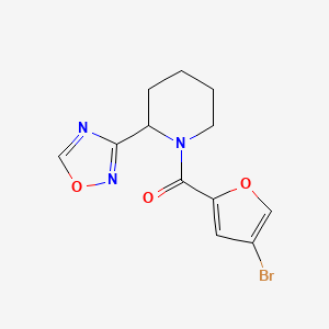 (4-Bromofuran-2-yl)-[2-(1,2,4-oxadiazol-3-yl)piperidin-1-yl]methanone