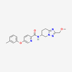 N-[2-(methoxymethyl)-5,6,7,8-tetrahydro-[1,2,4]triazolo[1,5-a]pyridin-6-yl]-5-(3-methylphenoxy)pyridine-2-carboxamide