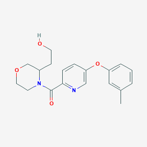 [3-(2-Hydroxyethyl)morpholin-4-yl]-[5-(3-methylphenoxy)pyridin-2-yl]methanone