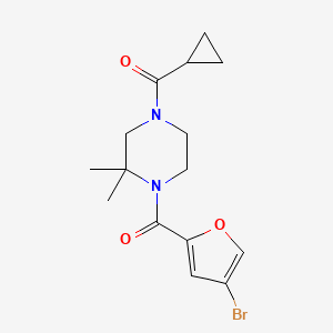 [4-(4-Bromofuran-2-carbonyl)-3,3-dimethylpiperazin-1-yl]-cyclopropylmethanone