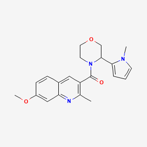 (7-Methoxy-2-methylquinolin-3-yl)-[3-(1-methylpyrrol-2-yl)morpholin-4-yl]methanone