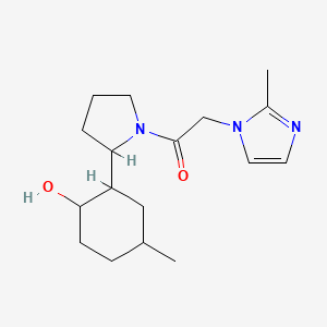 1-[2-(2-Hydroxy-5-methylcyclohexyl)pyrrolidin-1-yl]-2-(2-methylimidazol-1-yl)ethanone