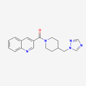 Quinolin-3-yl-[4-(1,2,4-triazol-1-ylmethyl)piperidin-1-yl]methanone