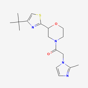 1-[2-(4-Tert-butyl-1,3-thiazol-2-yl)morpholin-4-yl]-2-(2-methylimidazol-1-yl)ethanone