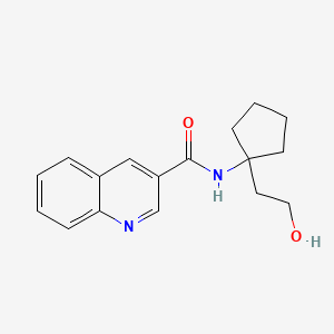 N-[1-(2-hydroxyethyl)cyclopentyl]quinoline-3-carboxamide