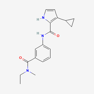 3-cyclopropyl-N-[3-[ethyl(methyl)carbamoyl]phenyl]-1H-pyrrole-2-carboxamide