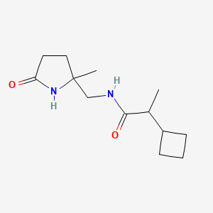 2-cyclobutyl-N-[(2-methyl-5-oxopyrrolidin-2-yl)methyl]propanamide