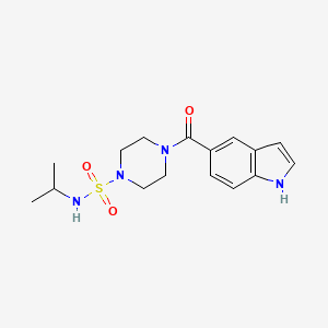 4-(1H-indole-5-carbonyl)-N-propan-2-ylpiperazine-1-sulfonamide