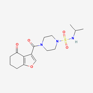 4-(4-oxo-6,7-dihydro-5H-1-benzofuran-3-carbonyl)-N-propan-2-ylpiperazine-1-sulfonamide