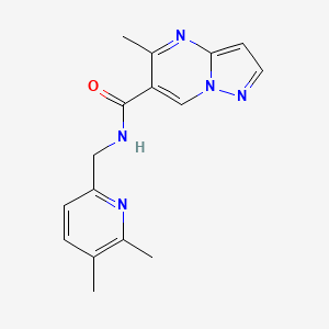 N-[(5,6-dimethylpyridin-2-yl)methyl]-5-methylpyrazolo[1,5-a]pyrimidine-6-carboxamide