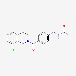 N-[[4-(8-chloro-3,4-dihydro-1H-isoquinoline-2-carbonyl)phenyl]methyl]acetamide