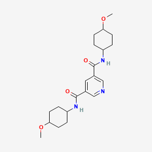 3-N,5-N-bis(4-methoxycyclohexyl)pyridine-3,5-dicarboxamide