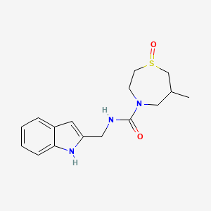 N-(1H-indol-2-ylmethyl)-6-methyl-1-oxo-1,4-thiazepane-4-carboxamide