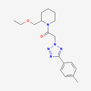 1-[2-(Ethoxymethyl)piperidin-1-yl]-2-[5-(4-methylphenyl)tetrazol-2-yl]ethanone