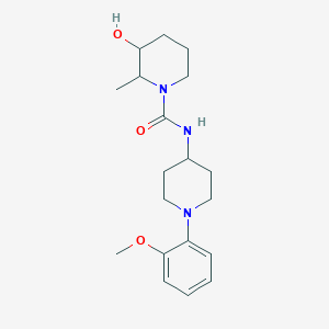 3-hydroxy-N-[1-(2-methoxyphenyl)piperidin-4-yl]-2-methylpiperidine-1-carboxamide