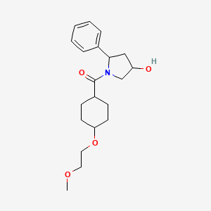 (4-Hydroxy-2-phenylpyrrolidin-1-yl)-[4-(2-methoxyethoxy)cyclohexyl]methanone