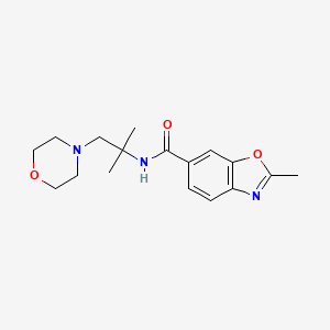 2-methyl-N-(2-methyl-1-morpholin-4-ylpropan-2-yl)-1,3-benzoxazole-6-carboxamide