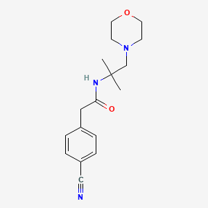 2-(4-cyanophenyl)-N-(2-methyl-1-morpholin-4-ylpropan-2-yl)acetamide