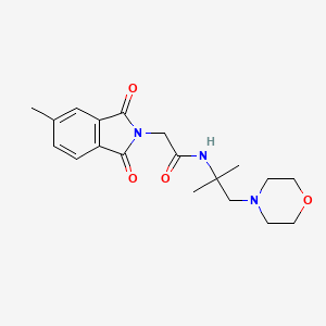 2-(5-methyl-1,3-dioxoisoindol-2-yl)-N-(2-methyl-1-morpholin-4-ylpropan-2-yl)acetamide