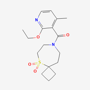 (5,5-Dioxo-5lambda6-thia-8-azaspiro[3.6]decan-8-yl)-(2-ethoxy-4-methylpyridin-3-yl)methanone