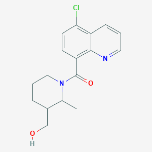 (5-Chloroquinolin-8-yl)-[3-(hydroxymethyl)-2-methylpiperidin-1-yl]methanone