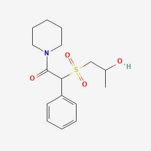 2-(2-Hydroxypropylsulfonyl)-2-phenyl-1-piperidin-1-ylethanone