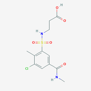 3-[[3-Chloro-2-methyl-5-(methylcarbamoyl)phenyl]sulfonylamino]propanoic acid