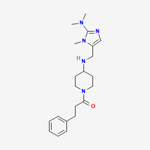 1-[4-[[2-(Dimethylamino)-3-methylimidazol-4-yl]methylamino]piperidin-1-yl]-3-phenylpropan-1-one