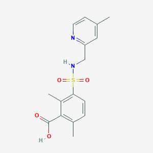 2,6-Dimethyl-3-[(4-methylpyridin-2-yl)methylsulfamoyl]benzoic acid