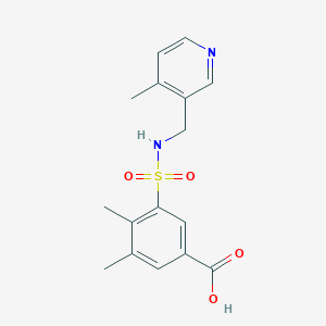 3,4-Dimethyl-5-[(4-methylpyridin-3-yl)methylsulfamoyl]benzoic acid