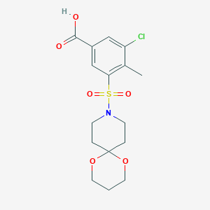 3-Chloro-5-(1,5-dioxa-9-azaspiro[5.5]undecan-9-ylsulfonyl)-4-methylbenzoic acid