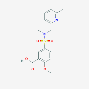 2-Ethoxy-5-[methyl-[(6-methylpyridin-2-yl)methyl]sulfamoyl]benzoic acid