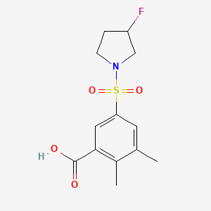 5-(3-Fluoropyrrolidin-1-yl)sulfonyl-2,3-dimethylbenzoic acid