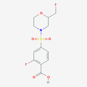 2-Fluoro-4-[2-(fluoromethyl)morpholin-4-yl]sulfonylbenzoic acid