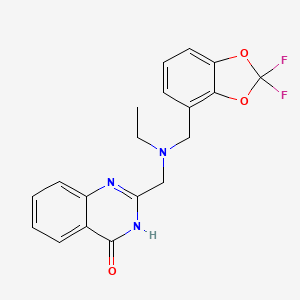 2-[[(2,2-difluoro-1,3-benzodioxol-4-yl)methyl-ethylamino]methyl]-3H-quinazolin-4-one