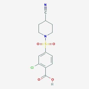 2-Chloro-4-(4-cyanopiperidin-1-yl)sulfonylbenzoic acid