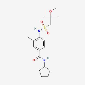 N-cyclopentyl-4-[(2-methoxy-2-methylpropyl)sulfonylamino]-3-methylbenzamide