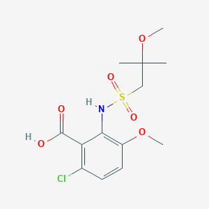 6-Chloro-3-methoxy-2-[(2-methoxy-2-methylpropyl)sulfonylamino]benzoic acid