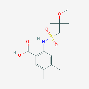 2-[(2-Methoxy-2-methylpropyl)sulfonylamino]-4,5-dimethylbenzoic acid