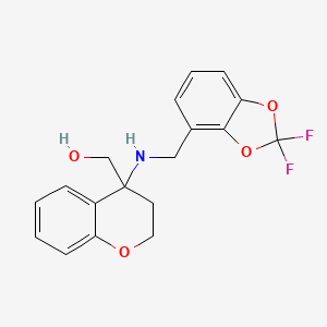 [4-[(2,2-Difluoro-1,3-benzodioxol-4-yl)methylamino]-2,3-dihydrochromen-4-yl]methanol