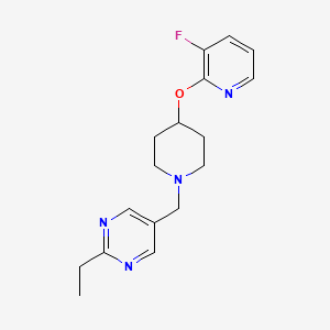 2-Ethyl-5-[[4-(3-fluoropyridin-2-yl)oxypiperidin-1-yl]methyl]pyrimidine