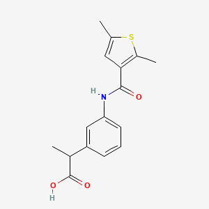 molecular formula C16H17NO3S B7242647 2-[3-[(2,5-Dimethylthiophene-3-carbonyl)amino]phenyl]propanoic acid 