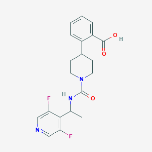 2-[1-[1-(3,5-Difluoropyridin-4-yl)ethylcarbamoyl]piperidin-4-yl]benzoic acid